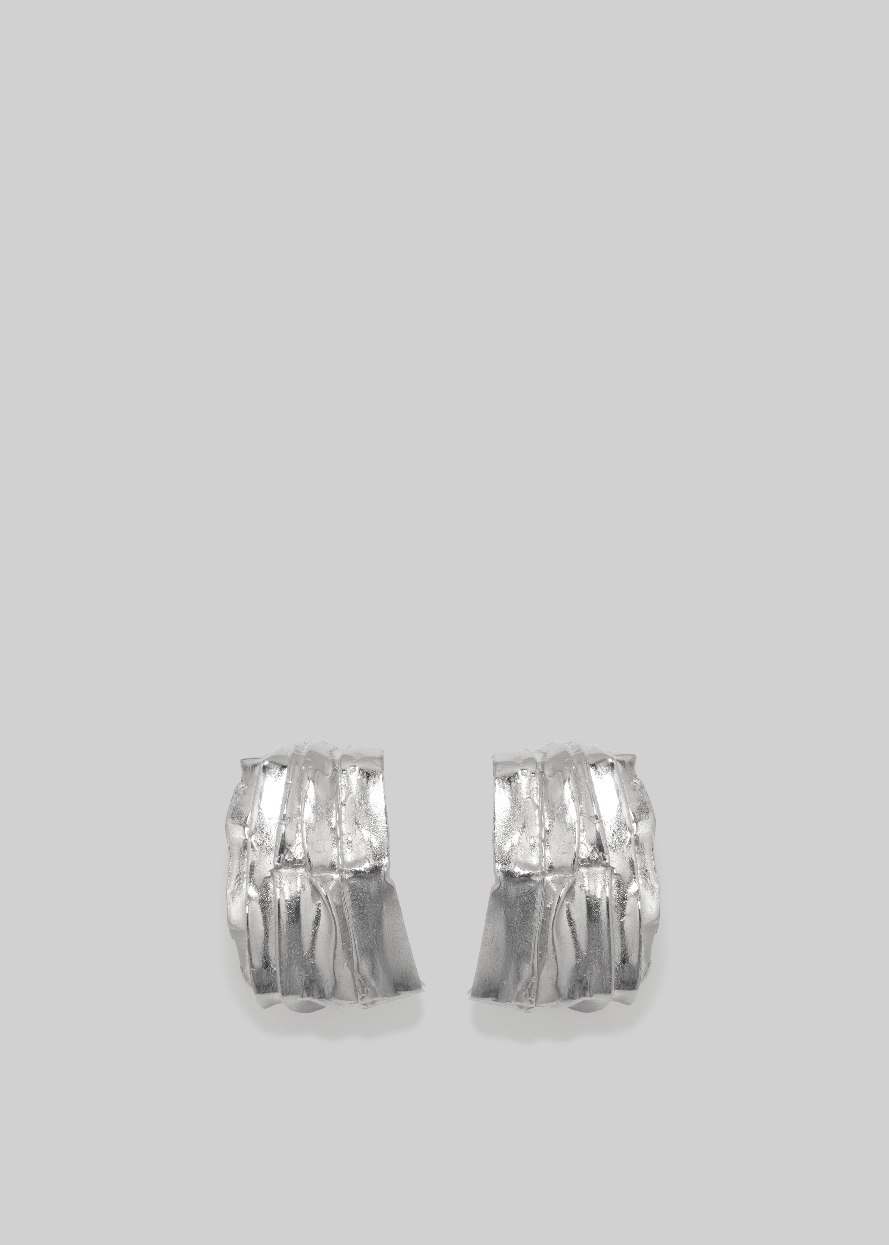 Completedworks Pleated Earrings - Silver