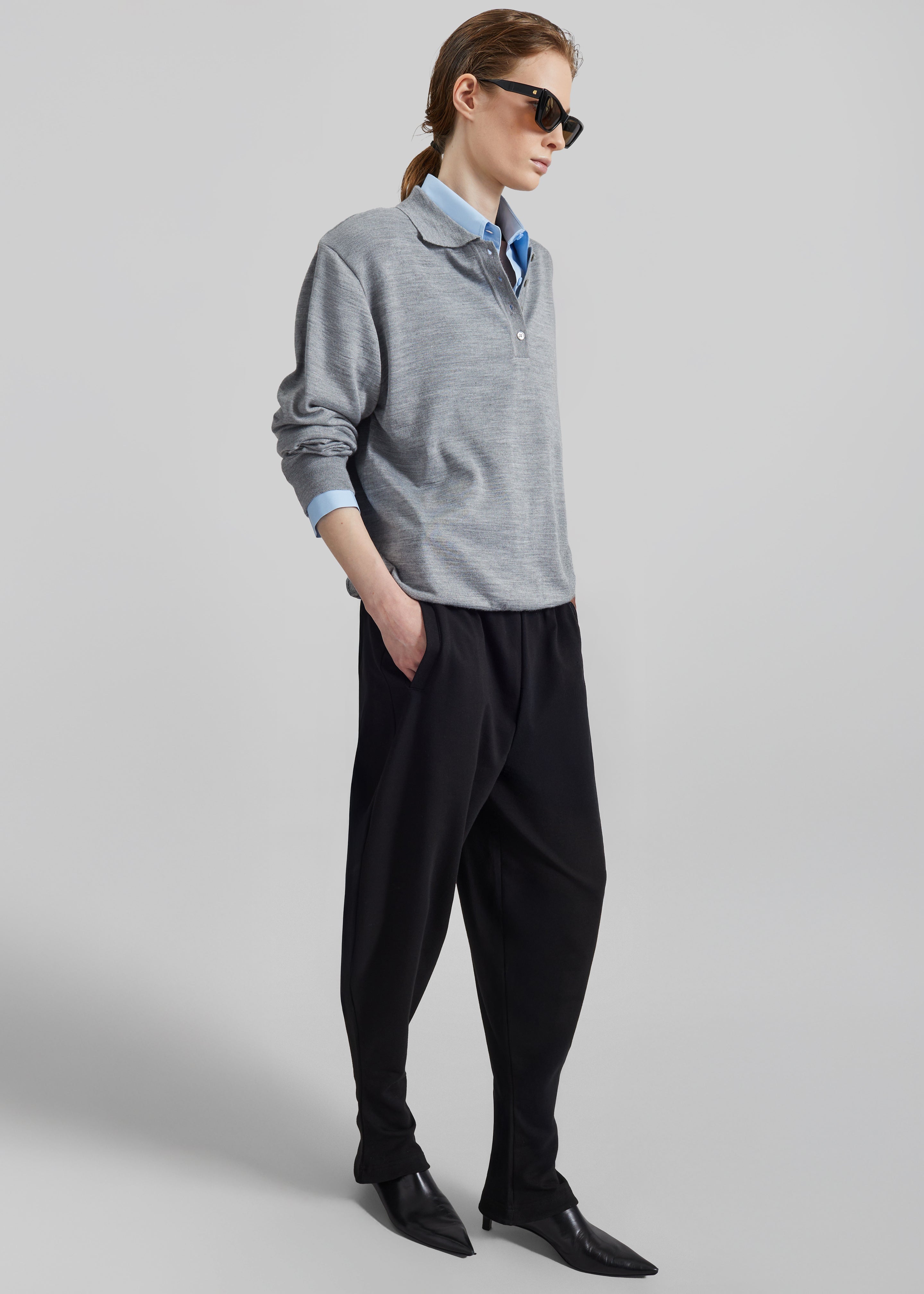 Bercy Curved Jersey Joggers - Black